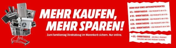 Staffelrabatt bei Media Markt - bis zu 40€ Sofortrabatt auf euren Einkauf
