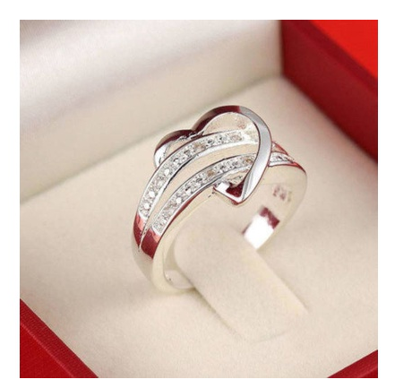  925 sterling Silber Ring zum Valentinstag