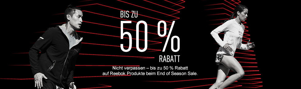 Bis zu 50% Rabatt im Reebok-Sale - jetzt mit 20% Extra-Rabatt und Gratisversand