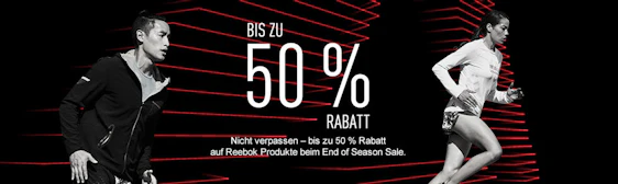 Bis zu 50% Rabatt im Reebok-Sale - jetzt mit 20% Extra-Rabatt und Gratisversand