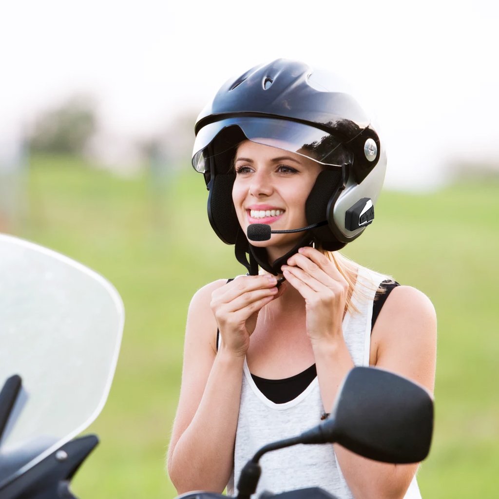 Gegensprechanlage Helm Headset mit 1 Paar Mikrofone für Motorrad