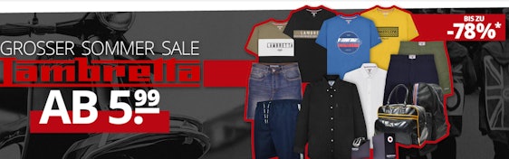Bis zu 78% Ersparnis im 'Lambretta' Markensale - Vorzeigbare Herrenmode zum Sonderpreis