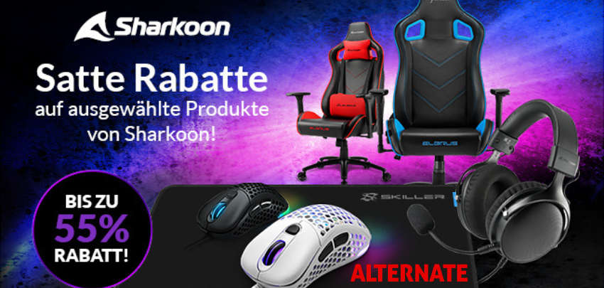Sharkoon-Zubehör im Sale bei Alternate 🎮🔥  – z.B. Sharkoon B1 Gaming-Headset für 25€