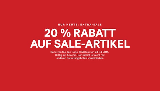 20% Extra-Rabatt bei H&M – auf alle Sale-Artikel