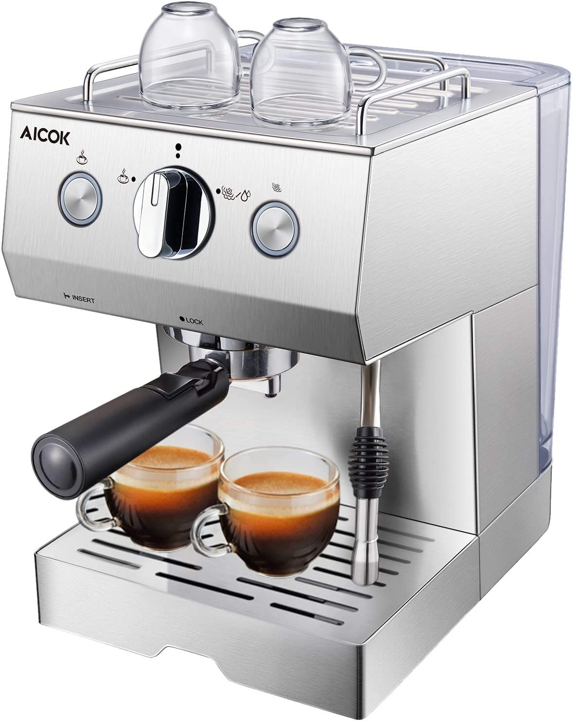 Espressomaschine | 1140 Watt kaffeemaschine | 15 Bar Cappuccino und Latte