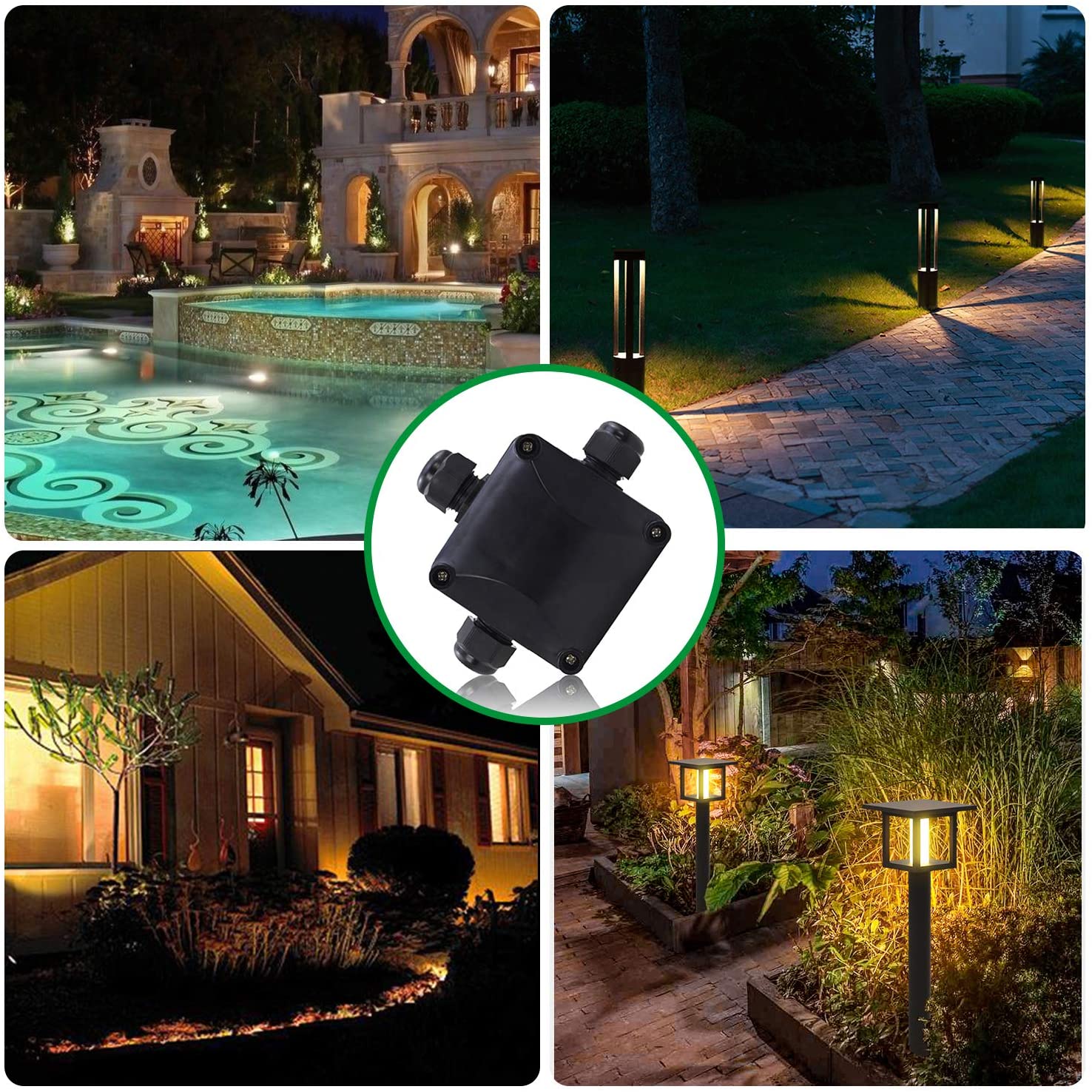 Wolketon Abzweigdose Wasserdichte 10Pack 3-Wege Verbindungsdose IP68 230V