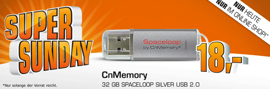 CnMemory Spaceloop 32GB USB 2.0-Stick für 18€ bei Saturn