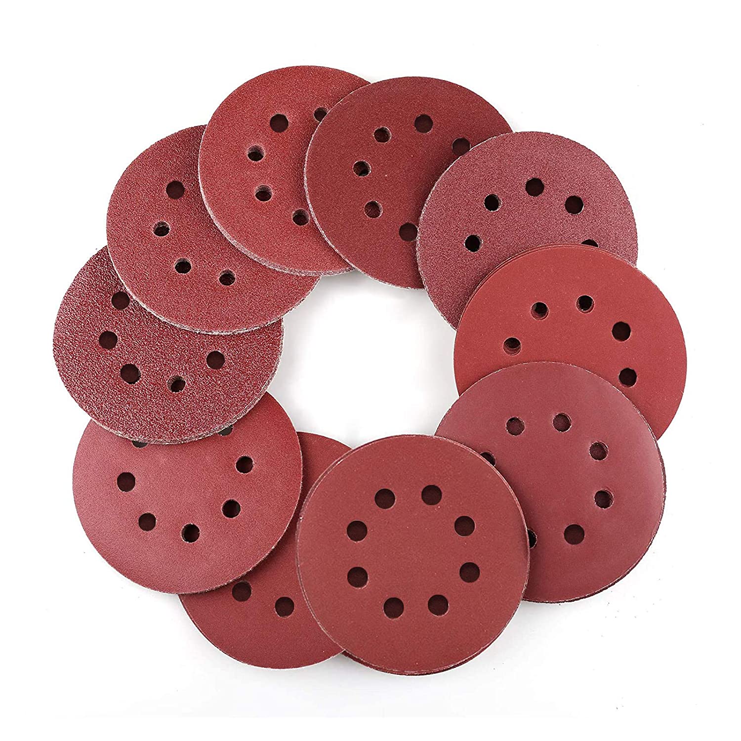 Michark Schleifpapier, Schleifpapier 125mm klett mit 80 Stück