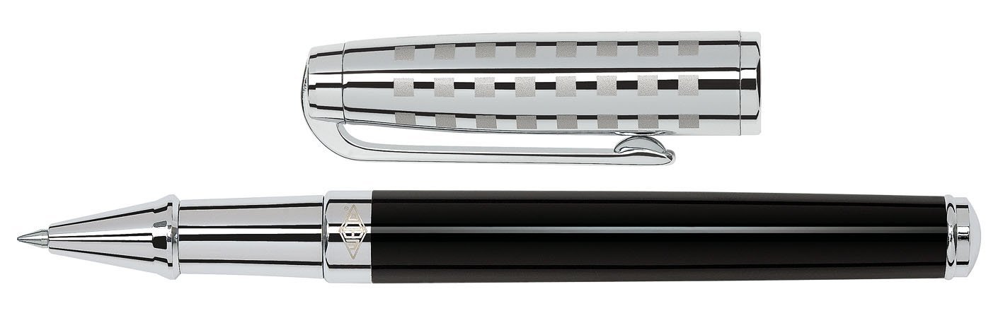 Wedo 260321226 Rollerball (Quentin Tintenroller im Geschenketui) schwarz/chrom