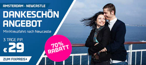 Minikreuzfahrt Amsterdam - Newcastle ab 29€