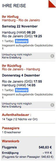 Brasilien Air France Rio De Janeiro Beispiele 430 Euro schnaeppchenfuchs