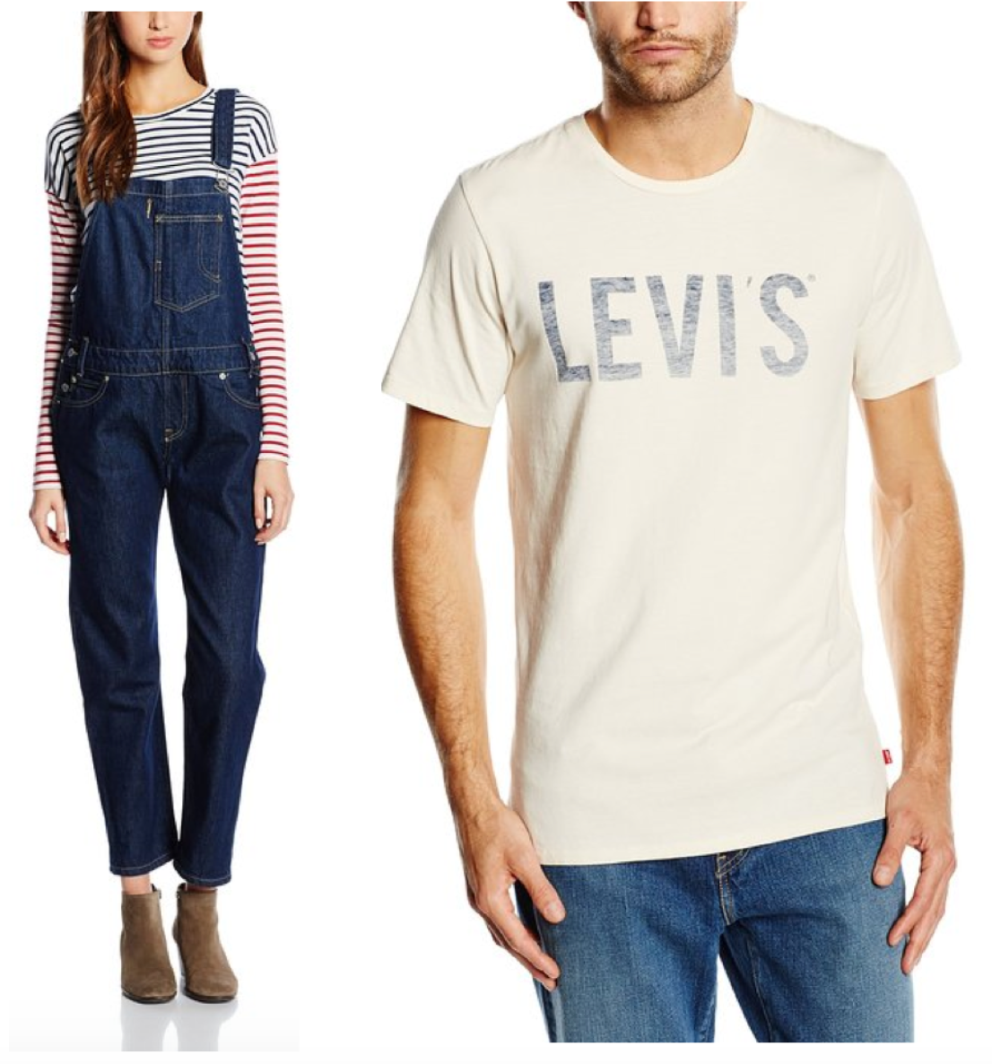 Preisfehler! Levi's Damen Latzhose für 84 Cent oder Männershirt für 3 Cent - jeweils nur in Größe M