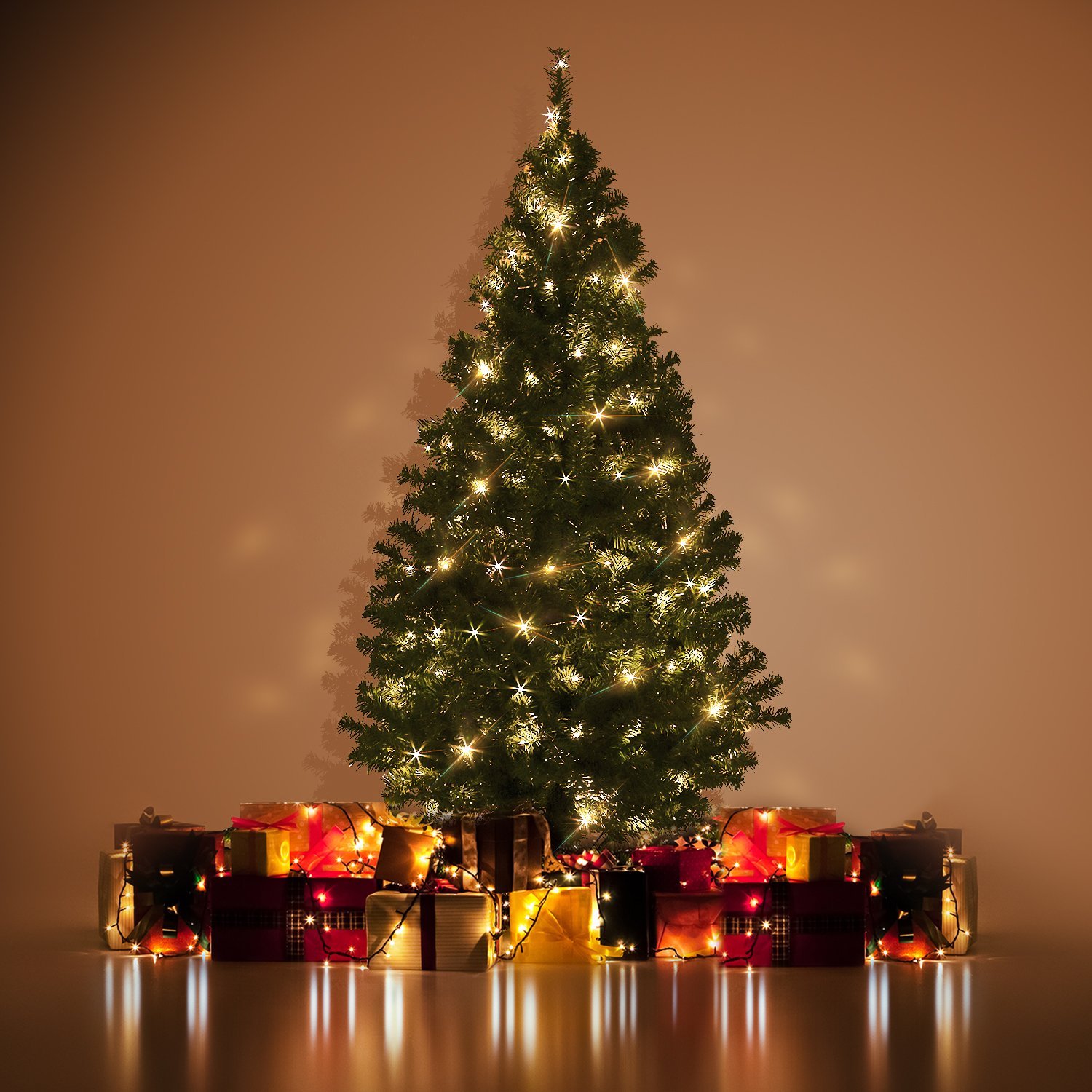 -30% 195cm Künstlicher Weihnachtsbaum Tannenbäume Christbaum mit Metallständer 1000 Spitzen