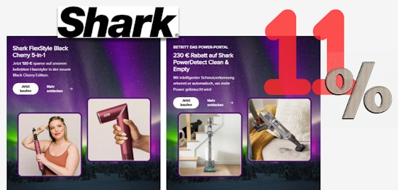 11% Gutschein auf den Sale 💪 Shark Cyber Monday