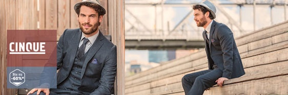 Cinque Sale bei brands4friends + 10€/20€ Gutschein - z. B. Sakko Cimelotti für 87€