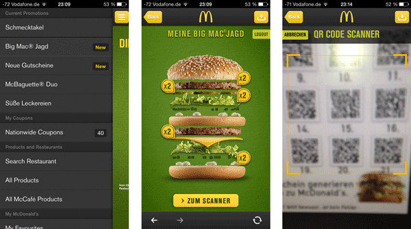 McDonalds Big Mac Jagd - bis zu 5 Big Macs gratis über die App