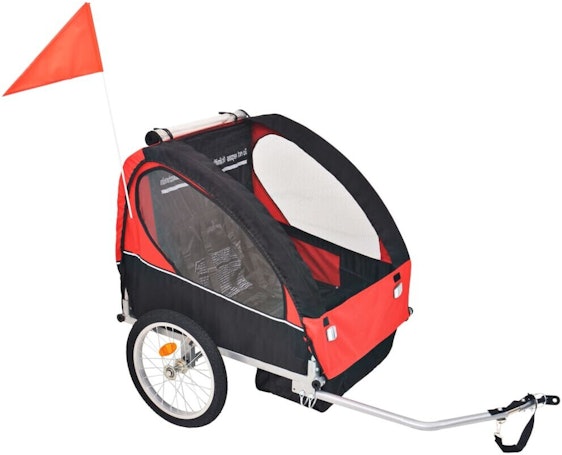 Aktion: vidaXL Child Trailer 30kg red/black 27,53€ günstiger
