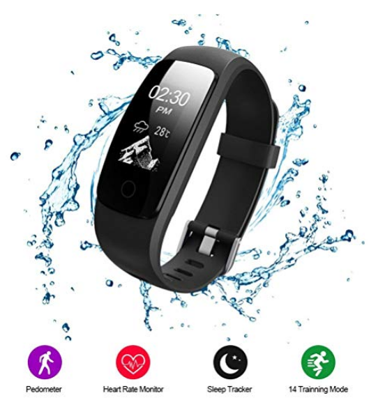 Voberry – Fitness Tracker mit Schrittzähler, Pulsmesser &amp; mehr für 16,49€
