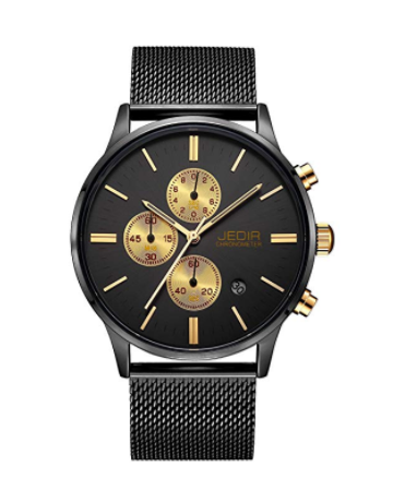  20% Rabatt auf JEDIR Herren Uhren Chronograph Uhr Analog Quarzuhr für 23.9€