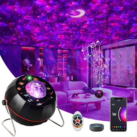JESALETON Smart Galaxy-Lichtprojektor Kompatibel mit Alexa, Google Assistant