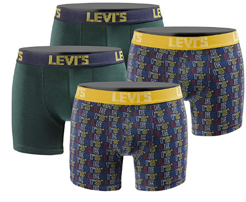 LEVIS Herren Boxershort Limited Style Editionen im 4er Pack - 6 Farbvarianten [Amazon PRIME]
