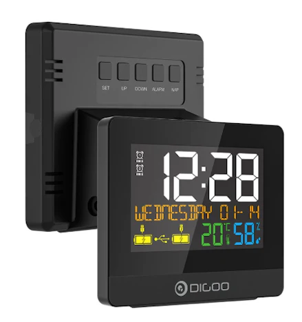 DIGOO DG-8291 Wecker mit zwei USB-Ladeanschlüssen