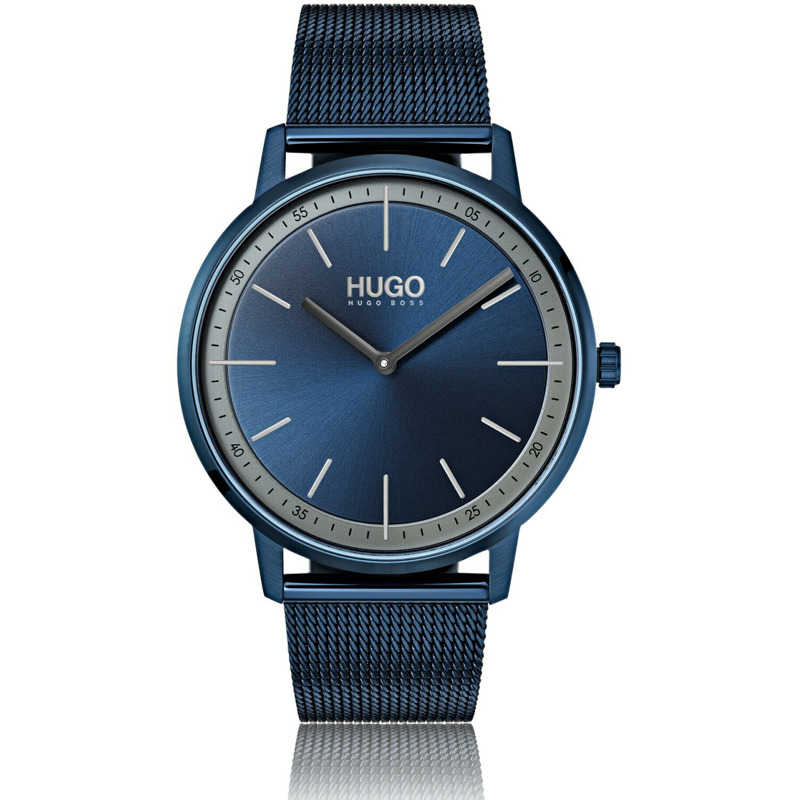 42% Rabatt auf Hugo Blaue Unisex-Uhr mit Mesh-Armband (58073793) blau