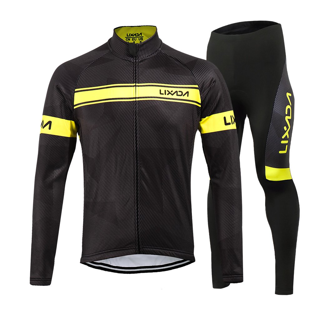 Lixada Herren Fahrradbekleidung Set Radtrikot Langarm