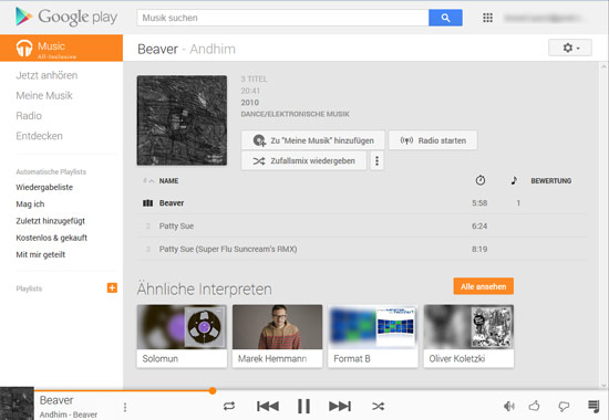 Google Play Music All-Inclusive für 7,99€ im Monat - 2€ günstiger als Spotify