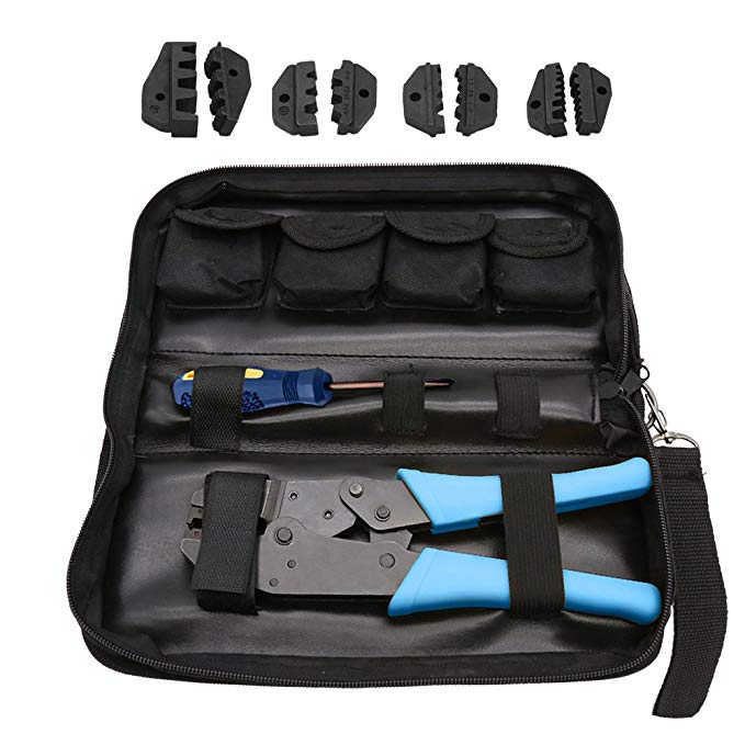 Crimpzange Kabelschuhzange - mit 5 Pressbacken