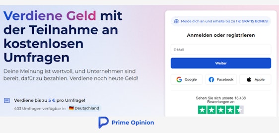 Ganz leicht Gutscheine verdienen 💚 Umfrageteilnahme bei Prime Opinion