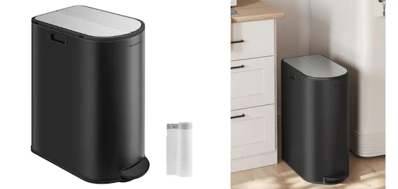Songmics Mülltrennsystem für 76€ - aus Stahl, 2 Fächer (20 & 30 Liter)
