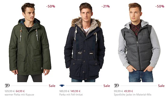 Tom Tailor 50% Sale - 20% Rabatt zusätzlich