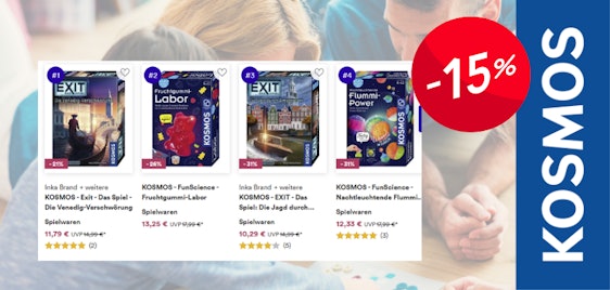 15% Thalia Gutschein auf Spiele von KOSMOS - z.B. KOSMOS - Ubongo Classic für 22€