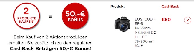 Alles raus Angebote bei Media Markt - Canon Eos 100D inkl. 18-55mm DCIII + 75-300mm DC Objektiv für 499€ *UPDATE2*
