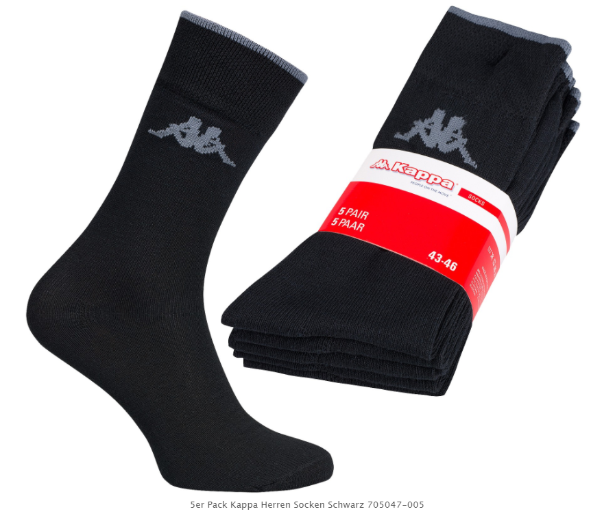 5er-Pack Kappa Socken für nur 0,99€
