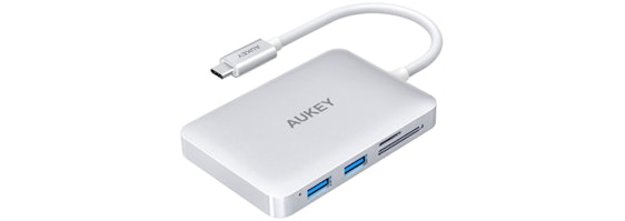 Aukey USB C Hub für 26€ - Hub mit 100W Ladeanschluss & 7 Ports