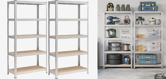 2er-Set Songmics Lagerregale für 42€ - bis 175kg/Ebene, werkzeuglose Montage