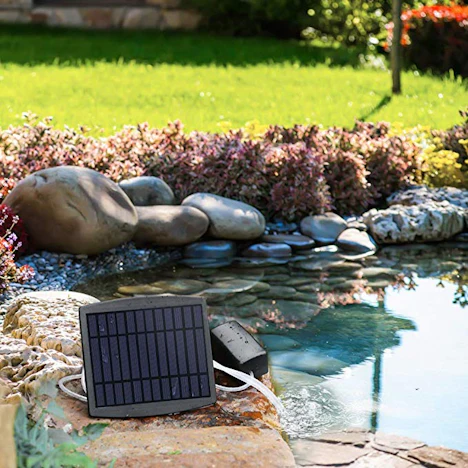 Solar Teichbelüfter,Luftpumpe Sauerstoffpumpe Tag und Nacht für Garten