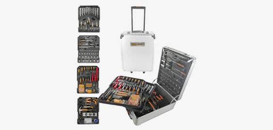 Cooler Preis! 🧰 ANDIARBEIT® "Alleskönner" Werkzeugkoffer Trolley (1000-tlg.) für 86€