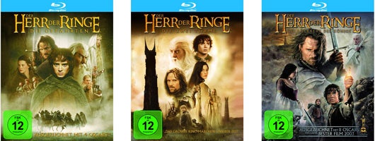 Der Herr der Ringe Filme (Blu-ray) für je 7,97€