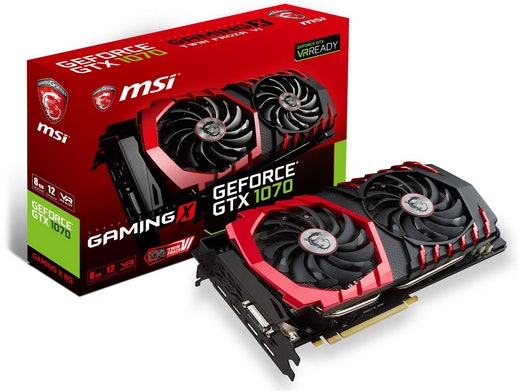 MSI Geforce GTX 1070 Gaming X 8G für 359€ - Grafikkarte mit 8192MB GDDR5