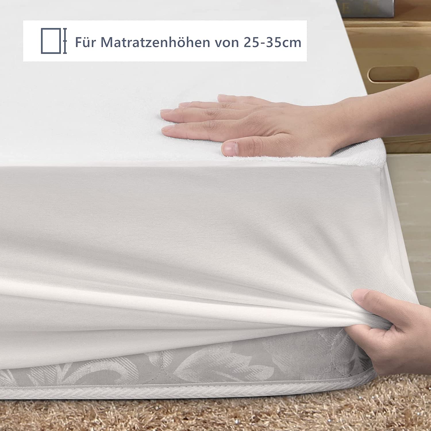 WOLTU Wasserdichte Matratzenauflage, 90 x 200 cm