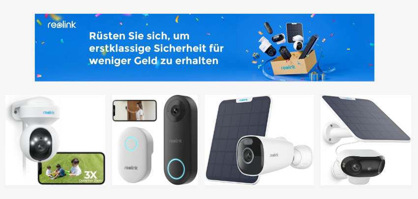 Schon vor dem Prime Day: Bis zu 43% Rabatt auf ausgewählte Reolink-Produkte 