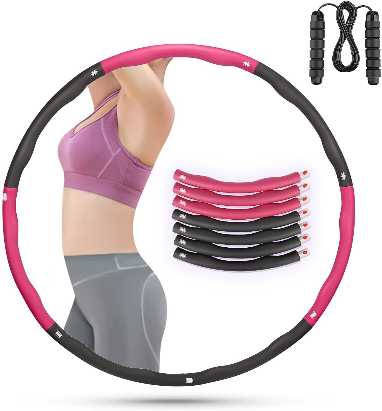 Hula Hoop Reifen Abnehmbarer mit Springseil für 9,99 Euro