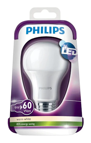 4x Philips LED-Lampe mit warmweißen Licht für 18€ - E27-Sockel, 806 Lumen, 9Watt (85lm/W)