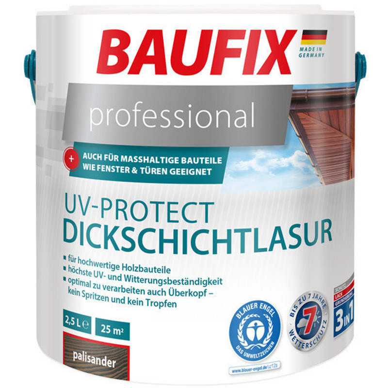 Baufix UV-Protect Dickschichtlasur 2,5 l Teak mit 3,81€ Rabatt
