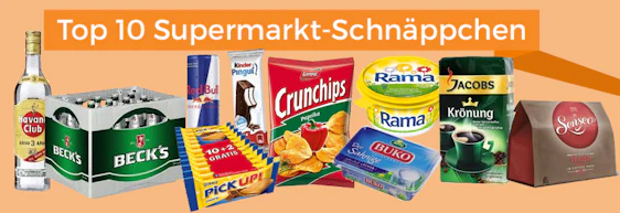 Top 10 Supermarkt-Schnäppchen der KW 8 - z.B. Crunchips für 0,88€