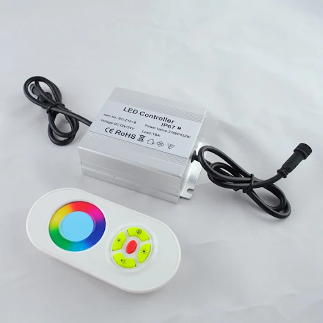 216W IP67 wasserdichte LED-Controller mit RF Touth Fernbedienung für Outdoor-RGB-LED-Plattform-Licht Inground Lampen DC12V
