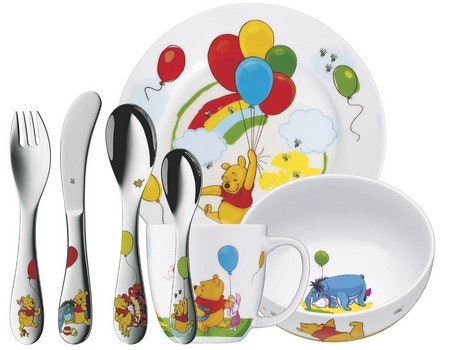 WMF Kinderset Winnie Pooh 7-tlg. für 33€ - vollständiges Besteck-Set für Kinder ab 3 Jahren